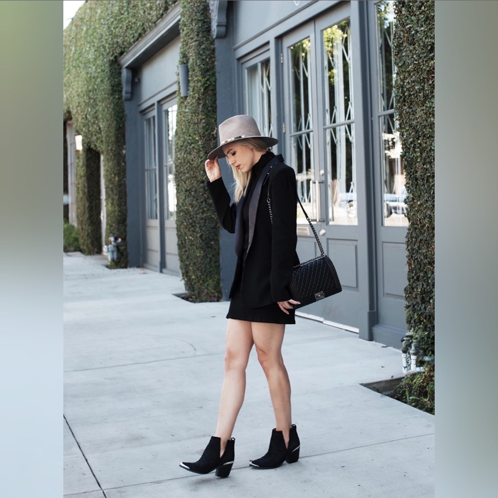Jeffrey Campbell Cromwell Black Suede Booties